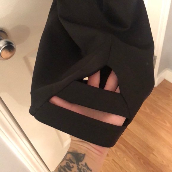 Black mini dress with diamond straps. - Picture 4 of 4